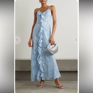 LoveShackFancy Light Blue June Dress Maxi Dress